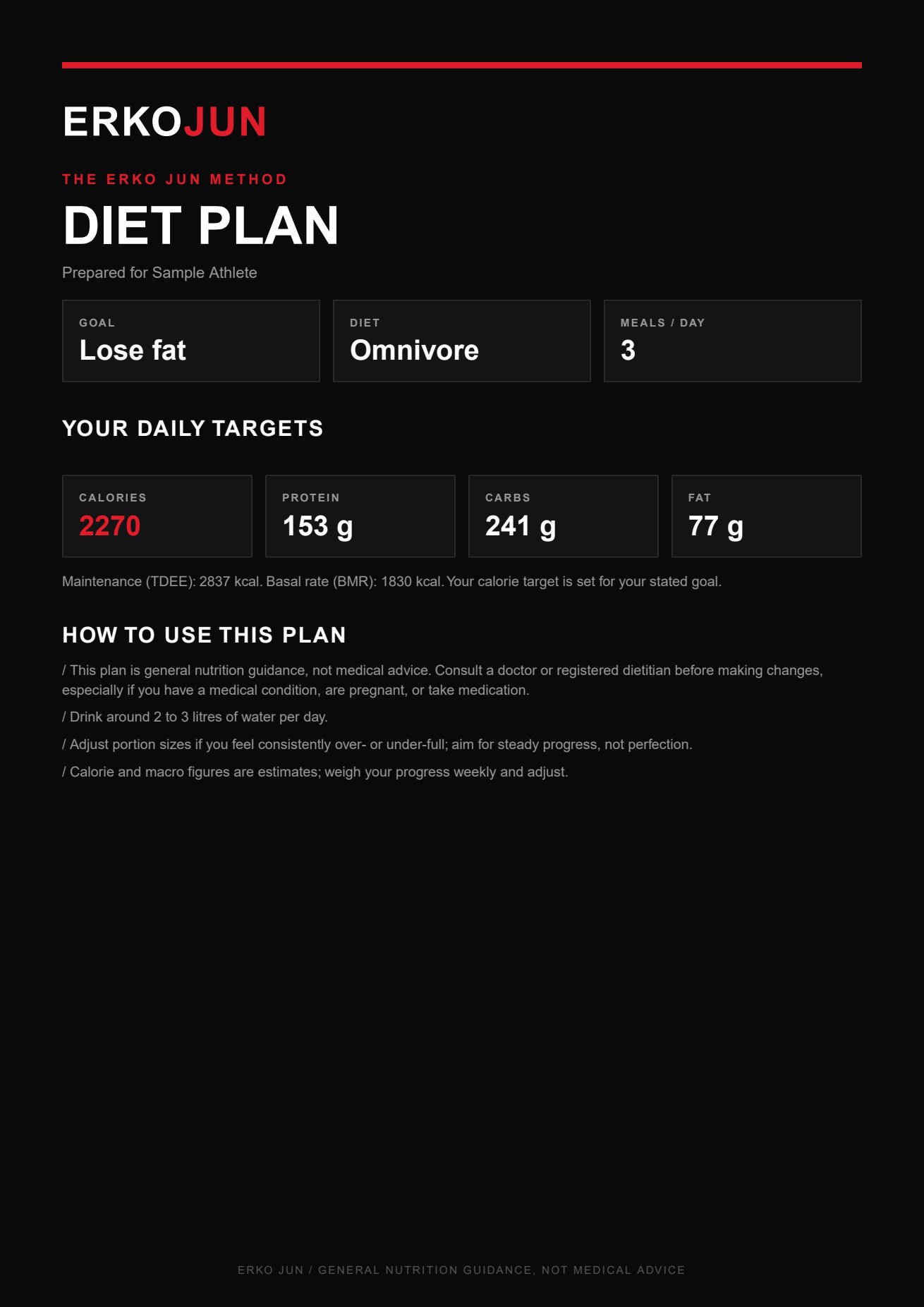 Sample plan page 1